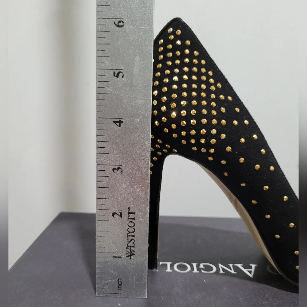 Enzo Angiolini Eaflorelli Black Suede Pump Heels